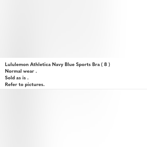 Lululemon Athletica Navy Blue‎ Sports Bra ( 8 ) - Picture 9 of 9